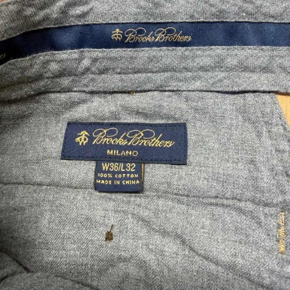 Brooks Brothers Milano Corduroy Pants 36x32 Camel Mens Slim Fit Chino Trousers